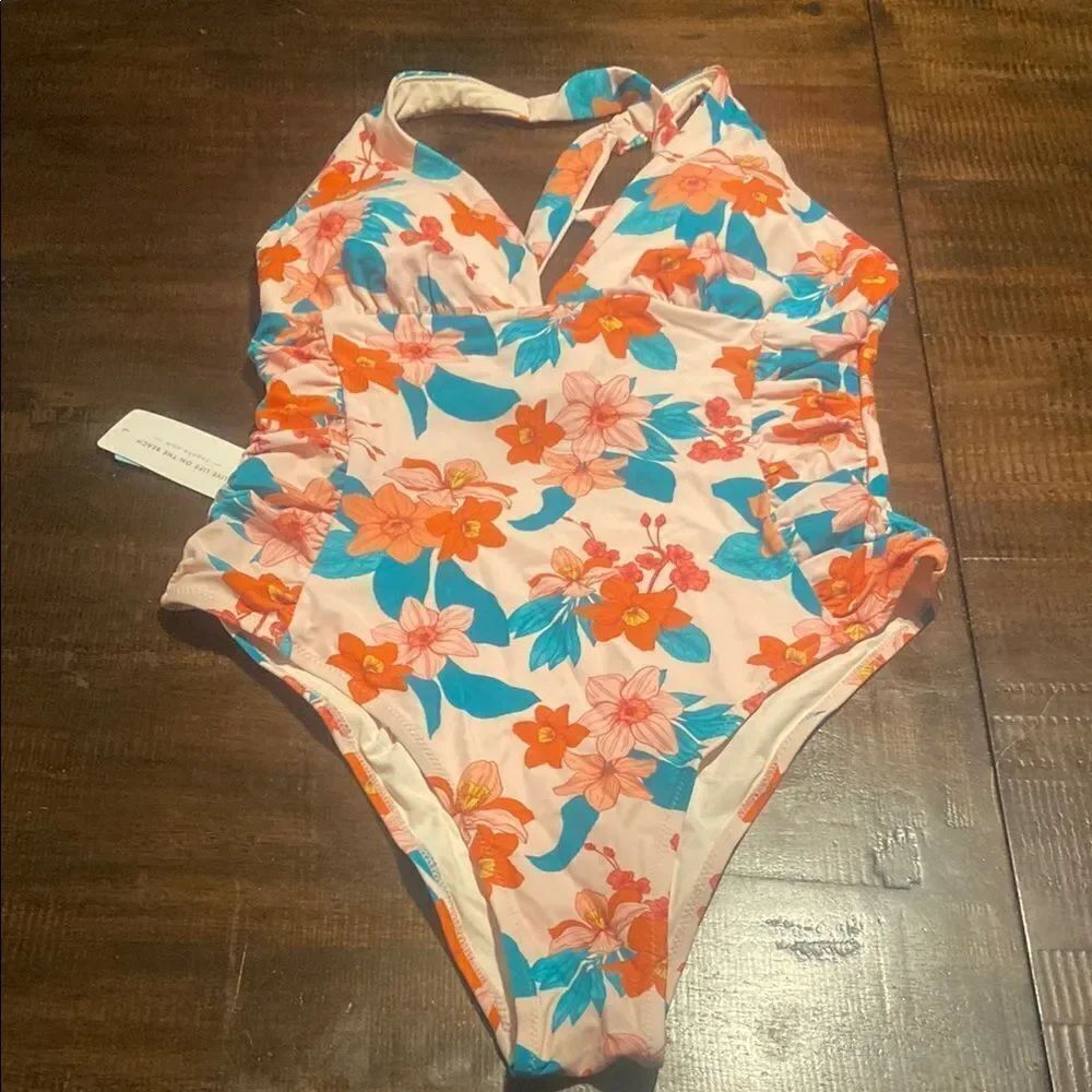 Floral Halter Swimsuit Cupshe Size large